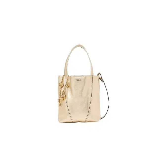 Chloé Small Chloé Spin tote bag in metallized leather with horse charms