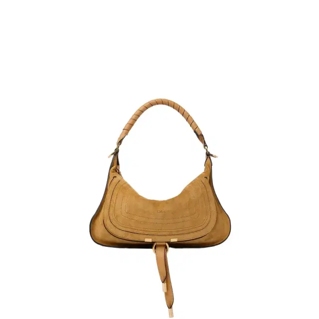 Small Marcie shoulder bag in suede leather