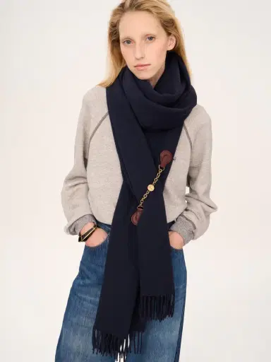 Chloé The Chloé Horse Medal scarf in wool | Thumbnail 4