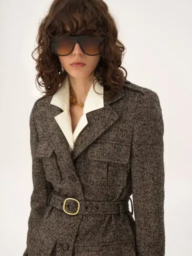 Chloé Utilitarian jacket in chevron wool | Thumbnail 7