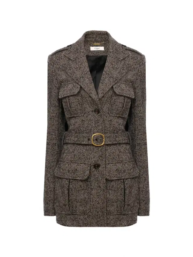 Chloé Utilitarian jacket in chevron wool