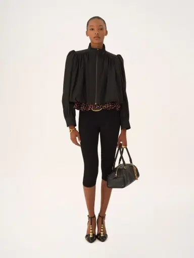 Chloé Gathered boule jacket in cotton canvas | Thumbnail 3