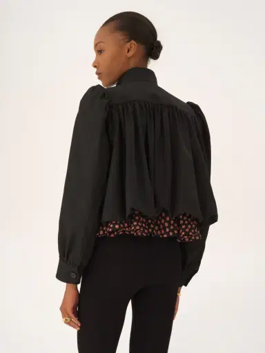 Chloé Gathered boule jacket in cotton canvas | Thumbnail 5