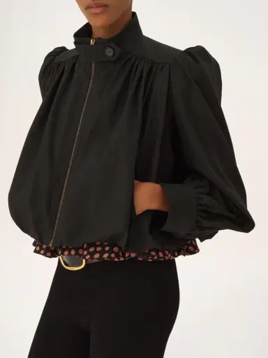 Chloé Gathered boule jacket in cotton canvas | Thumbnail 7