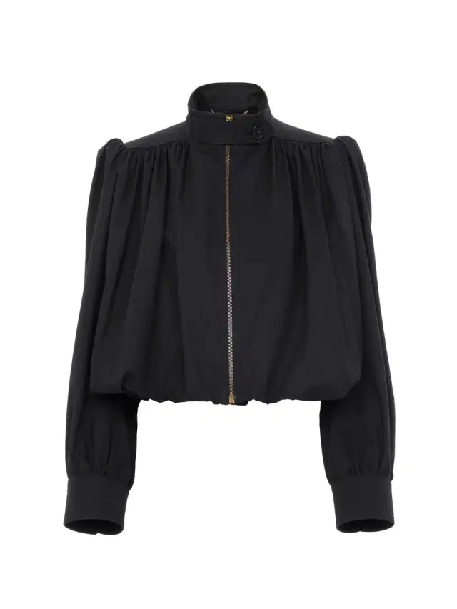 Chloé Gathered boule jacket in cotton canvas