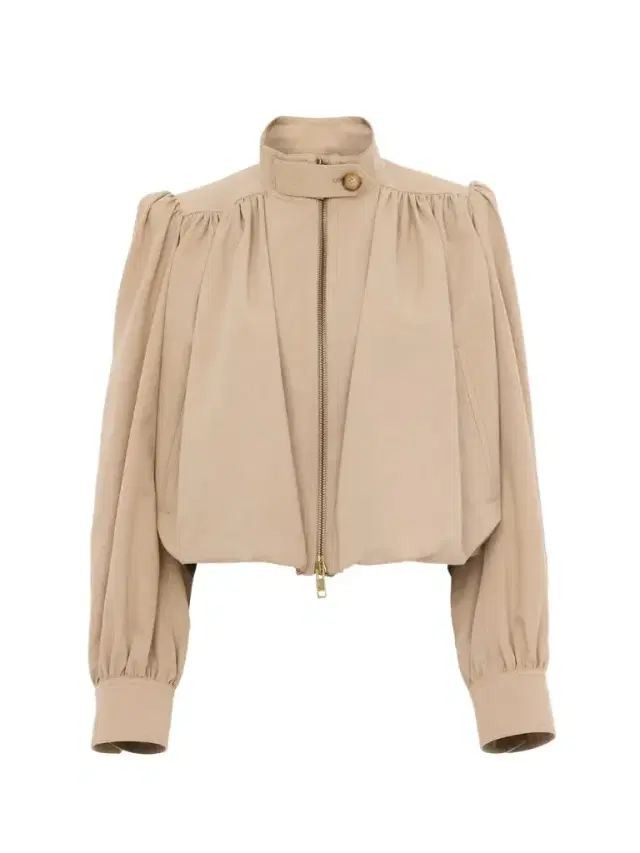 Chloé Gathered boule jacket in cotton canvas