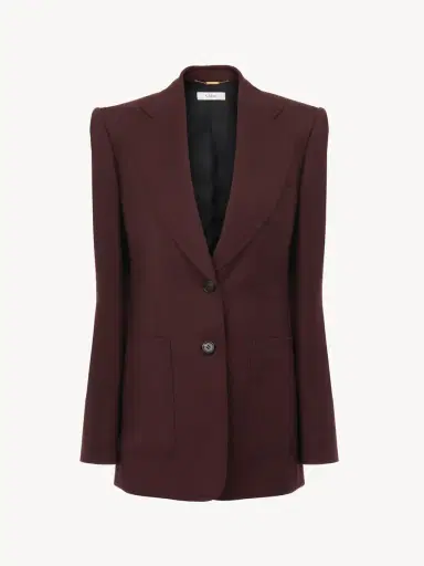 Chloé Single-breasted tailored jacket in wool gabardine | Thumbnail 2 Chloé Single-breasted tailored jacket in wool gabardine | Thumbnail 2