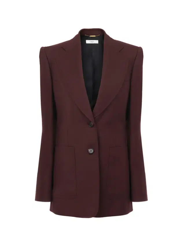 Chloé Single-breasted tailored jacket in wool gabardine