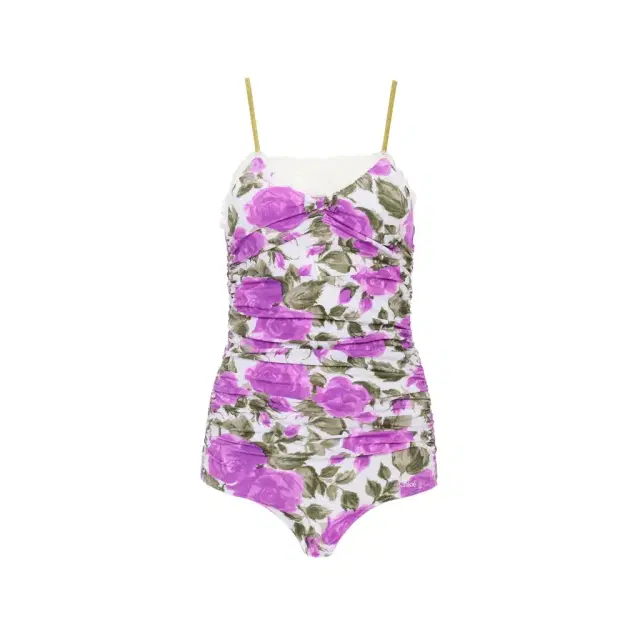 Chloé Rose-print ruched bodysuit
