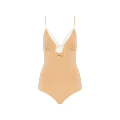 Chloé Lace-trimmed ruched bodysuit | Thumbnail 1
