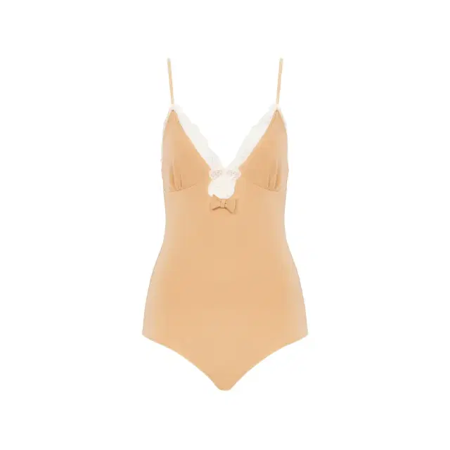 Chloé Lace-trimmed ruched bodysuit