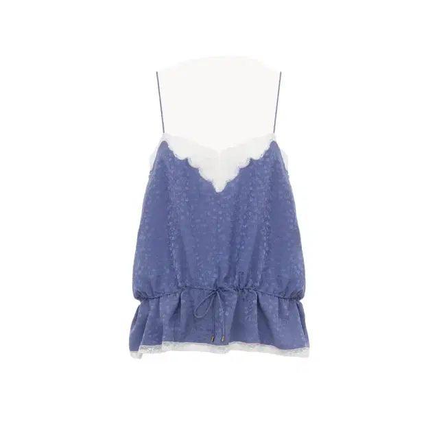 Chloé Drawstring camisole top in silk jacquard & lace