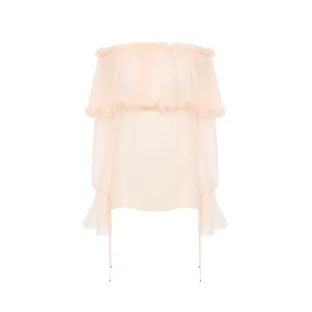 Chloé Off-the-shoulder puff-sleeve top in silk mousseline