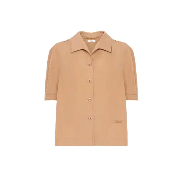 Chloé Short-sleeve shirt in cotton poplin