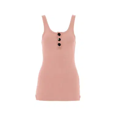 Chloé Fitted Henley tank top in cotton jersey | Thumbnail 1