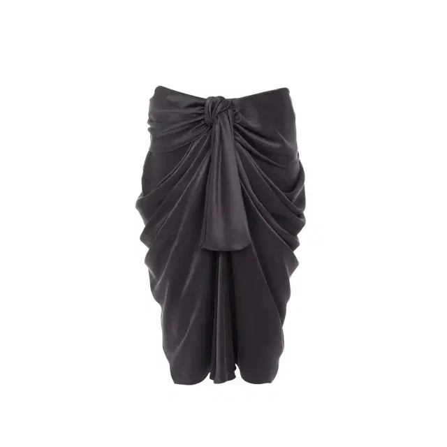 Chloé Knee-length wrap skirt in washed silk satin