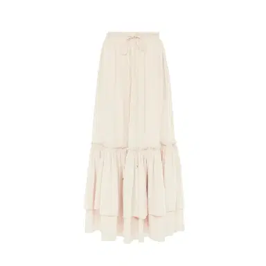 Chloé Ruffled long skirt in silk mousseline | Thumbnail 1