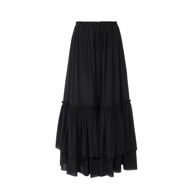 Chloé Ruffled long skirt in crêpe de chine