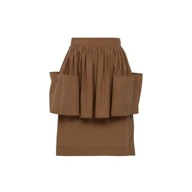 Chloé Layered knee-length skirt in cotton poplin