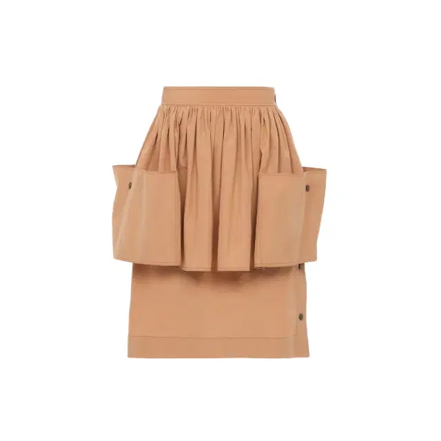 Chloé Layered knee-length skirt in cotton poplin