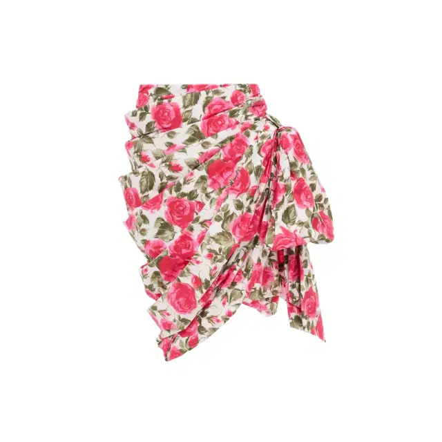 Chloé Knee-length wrap skirt in cotton poplin