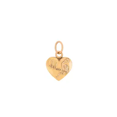 Chloé Heart Flamingo charm in brass | Thumbnail 1