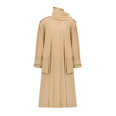 Chloé High-neck scarf trench coat in cotton poplin | Thumbnail 1