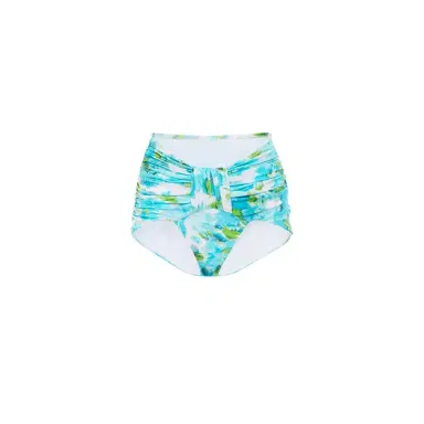 Chloé Aqua flower-print mid-rise draped bikini bottoms | Thumbnail 1