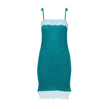 Chloé Sleeveless fitted mini dress in a wool knit & lace | Thumbnail 1