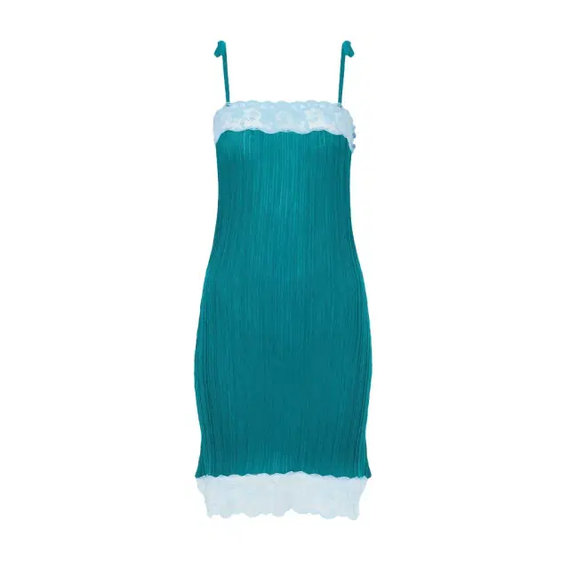 Chloé Sleeveless fitted mini dress in a wool knit & lace
