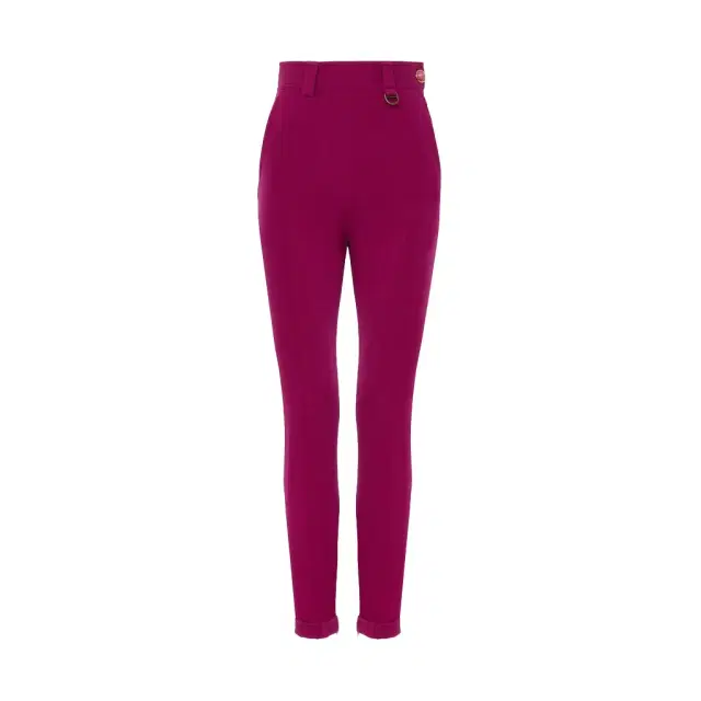 Chloé High-rise fitted pants in stretch tricotine