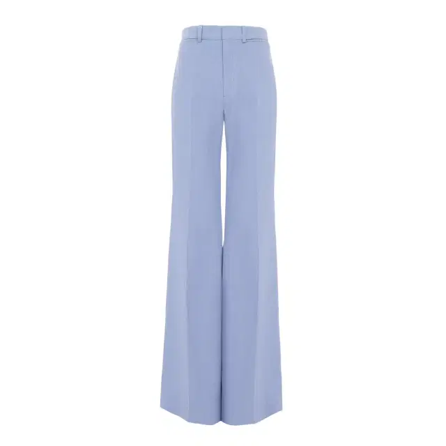 Chloé High-rise flared pants in linen crêpe