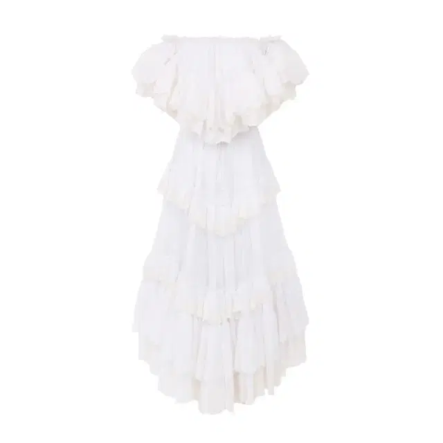 Chloé Long ruffled dress in cotton voile