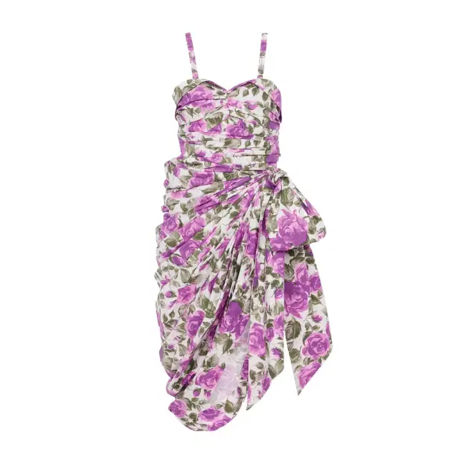 Chloé Wrapped bustier midi dress in cotton poplin