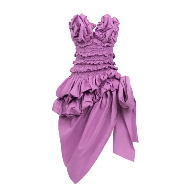 Chloé Ruched bustier midi dress in cotton poplin