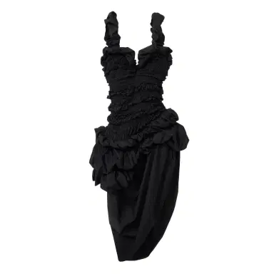 Chloé Ruched bustier midi dress in cotton poplin | Thumbnail 1