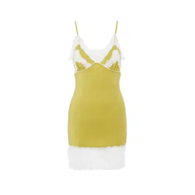 Chloé Fitted mini lingerie dress in stretch nylon & lace | Thumbnail 1