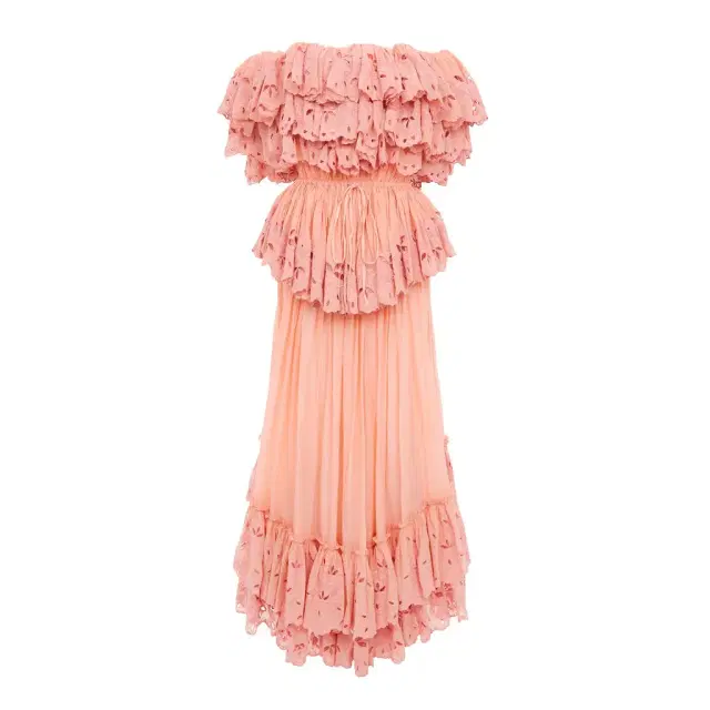 Chloé Ruffled long dress in cotton voile