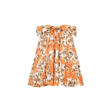 Chloé Off-the-shoulder mini dress in cotton poplin | Thumbnail 1