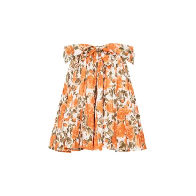 Chloé Off-the-shoulder mini dress in cotton poplin