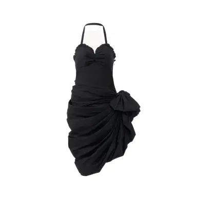 Chloé Wrapped halterneck dress in cotton poplin | Thumbnail 1