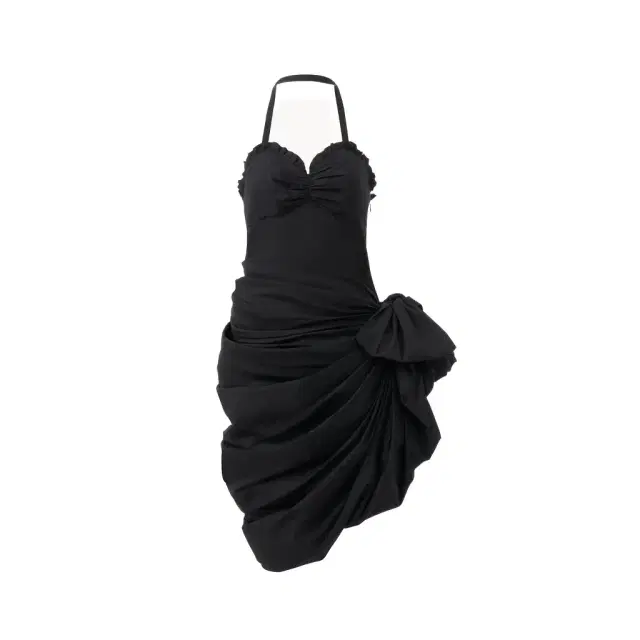 Chloé Wrapped halterneck dress in cotton poplin
