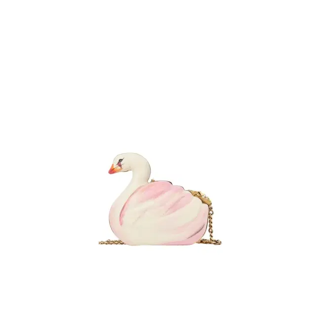 Chloé Chloé Tropicus swan minaudière in hand-painted leather