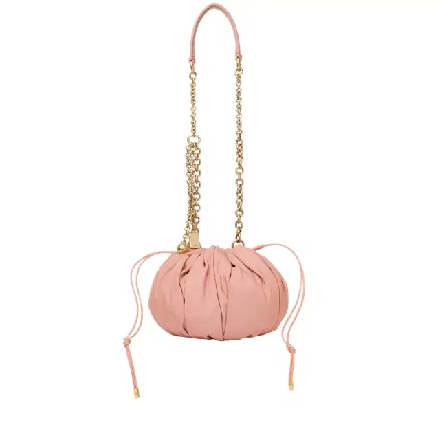 Chloé Chloé Plissé shoulder bag with chain in nylon