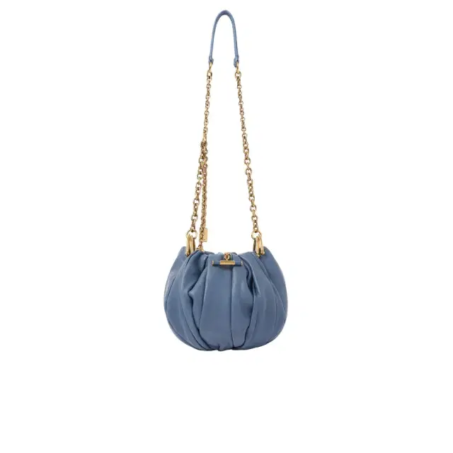 Chloé Chloé Plissé shoulder bag with chain in pleated leather