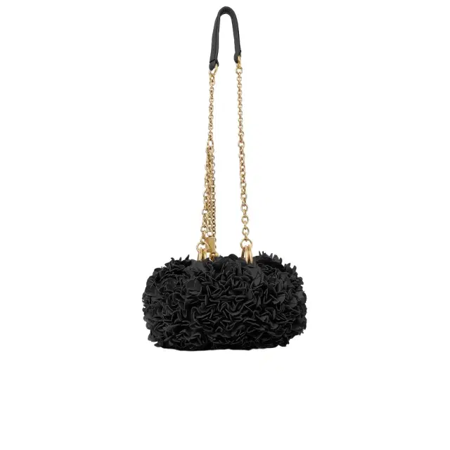 Chloé Chloé Plissé shoulder bag with chain in leather flowers