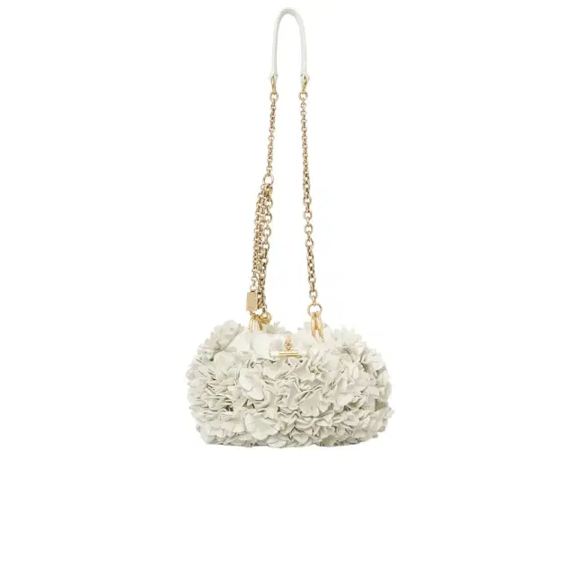 Chloé Chloé Plissé shoulder bag with chain in leather flowers