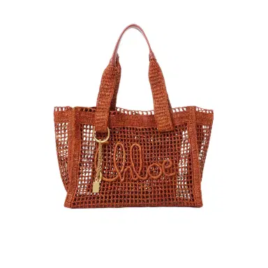 Chloé Summer Banana east-west tote bag in raffia | Thumbnail 1