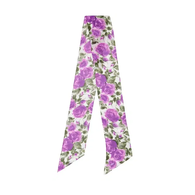 Chloé The Chloé Wild Flowers bandeau scarf in silk georgette