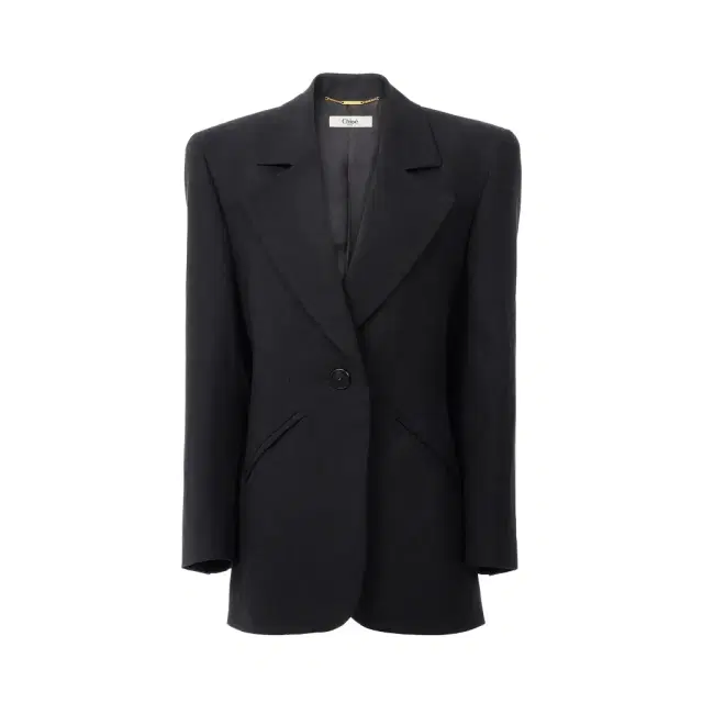 Chloé Oversized tailored jacket in linen crêpe